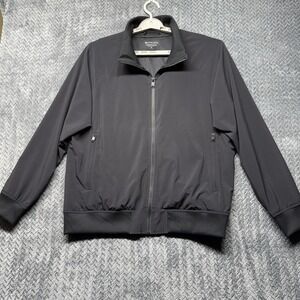 Athleta Track Jacket Womens XL Black Performance  Brooklyn Bomber Lightweight